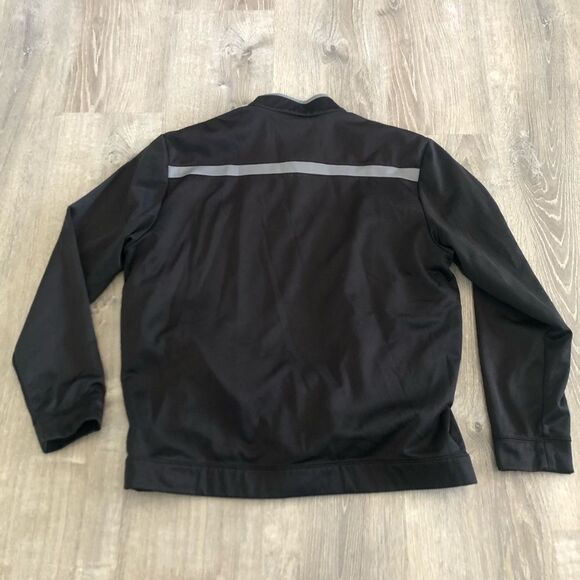 Callaway Golf 1/4 Zip Windbreaker Pocketed Jacket Black With Gray Mens Size XL - Picture 7 of 9